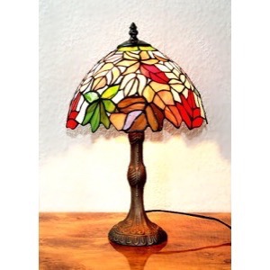 Tiffany bordlampe DK55 multi farver  - Se Tiffany lamper
